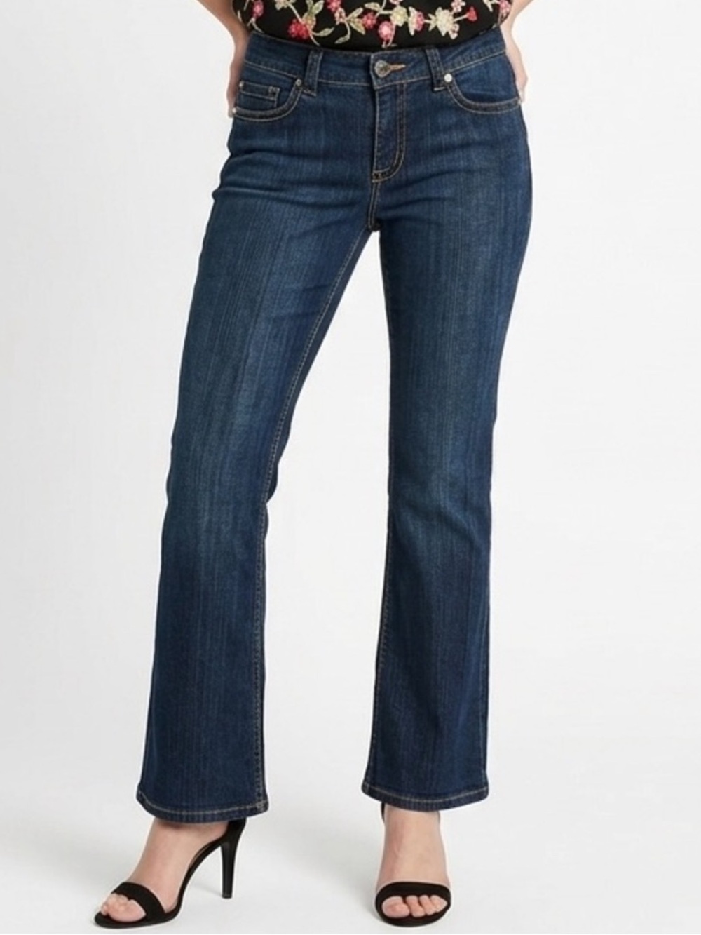 Calvin Klein Women's Jeans Modern Flare Size 12 Blue Bootcut 5 Pockets Style